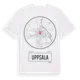 White t-shirt med Uppsala t-shirt