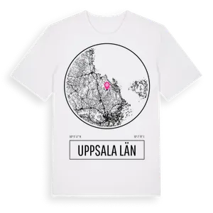 Uppsala Län t-shirt – ekologisk bomull t-shirt från Pinshirt