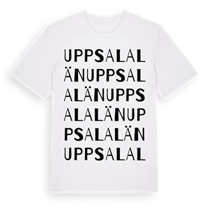Uppsala län ordlek t-shirt – ekologisk bomull t-shirt från Pinshirt