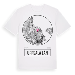 Uppsala län t-shirt – ekologisk bomull t-shirt från Pinshirt