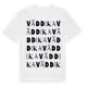 White t-shirt med Väddika ordlek t-shirt