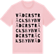 Pink Cotton t-shirt med Vädersträcksbyn ordlek t-shirt