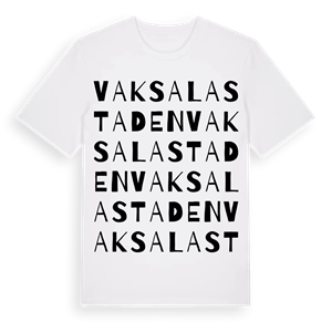 Vaksalastaden ordlek t-shirt – ekologisk bomull t-shirt från Pinshirt