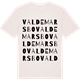 Vintage White t-shirt med Valdemarsbo ordlek t-shirt