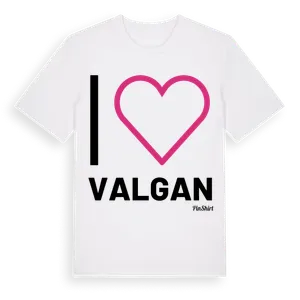 Jag älskar Valgan t-shirt stort tryck – ekologisk bomull t-shirt från Pinshirt