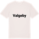 Vintage White t-shirt med Valgeby fetstil t-shirt