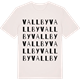 Vintage White t-shirt med Vallby ordlek t-shirt