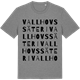 Mid Heather Gray t-shirt med Vallhovs säteri ordlek t-shirt