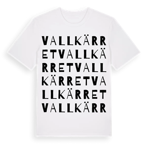 Vallkärret ordlek t-shirt – ekologisk bomull t-shirt från Pinshirt