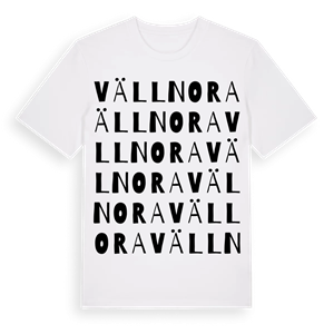 Vällnora ordlek t-shirt – ekologisk bomull t-shirt från Pinshirt