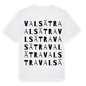 Valsätra ordlek t-shirt – ekologisk bomull t-shirt från Pinshirt