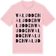 Pink Cotton t-shirt med Valudden ordlek t-shirt