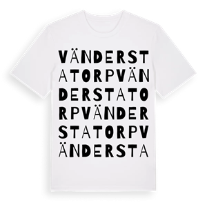 Vänderstatorp ordlek t-shirt – ekologisk bomull t-shirt från Pinshirt