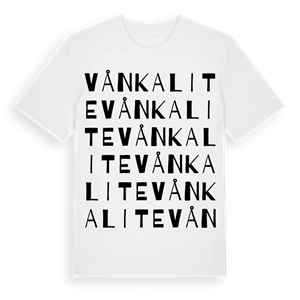 Vånkalite ordlek t-shirt – ekologisk bomull t-shirt från Pinshirt