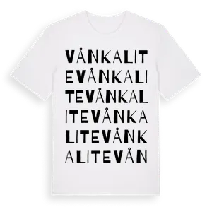 Vånkalite ordlek t-shirt – ekologisk bomull t-shirt från Pinshirt