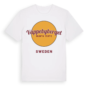 Väppebyberget cirkel t-shirt – ekologisk bomull t-shirt från Pinshirt