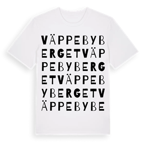 Väppebyberget ordlek t-shirt – ekologisk bomull t-shirt från Pinshirt