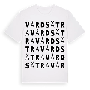 Vårdsätra ordlek t-shirt – ekologisk bomull t-shirt från Pinshirt