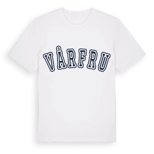 Vårfru college t-shirt – ekologisk bomull t-shirt från Pinshirt