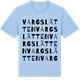 Blue Soul t-shirt med Vargslätten ordlek t-shirt