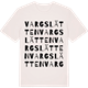 Vintage White t-shirt med Vargslätten ordlek t-shirt
