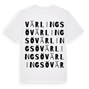 Värlingsö ordlek t-shirt – ekologisk bomull t-shirt från Pinshirt