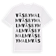 White t-shirt med Väsbymalm ordlek t-shirt