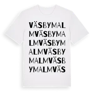 Väsbymalm ordlek t-shirt – ekologisk bomull t-shirt från Pinshirt