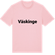 Pink Cotton t-shirt med Väskinge fetstil t-shirt