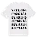 White t-shirt med Vassunda Bygdegård ordlek t-shirt