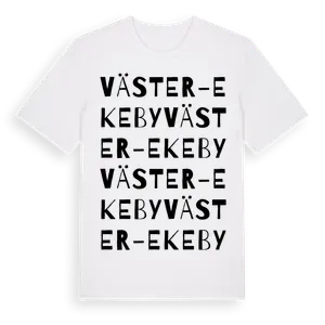 Väster-Ekeby ordlek t-shirt – ekologisk bomull t-shirt från Pinshirt