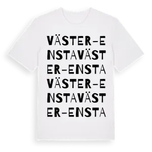 Väster-Ensta ordlek t-shirt – ekologisk bomull t-shirt från Pinshirt