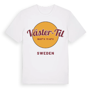 Väster-Til cirkel t-shirt – ekologisk bomull t-shirt från Pinshirt