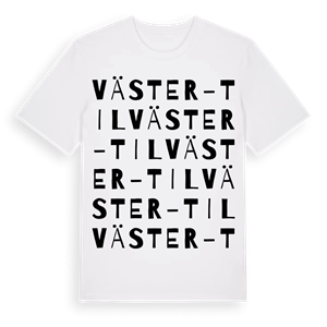Väster-Til ordlek t-shirt – ekologisk bomull t-shirt från Pinshirt