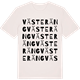 Vintage White t-shirt med Västeräng ordlek t-shirt
