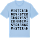 Blue Soul t-shirt med Västeränge ordlek t-shirt