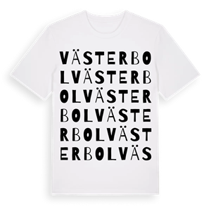 Västerbol ordlek t-shirt – ekologisk bomull t-shirt från Pinshirt