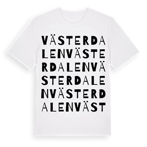 Västerdalen ordlek t-shirt – ekologisk bomull t-shirt från Pinshirt