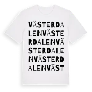 Västerdalen ordlek t-shirt – ekologisk bomull t-shirt från Pinshirt