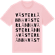 Pink Cotton t-shirt med Västerlänna ordlek t-shirt