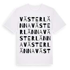 Västerlänna ordlek t-shirt – ekologisk bomull t-shirt från Pinshirt