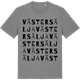 Mid Heather Gray t-shirt med Västersälja ordlek t-shirt
