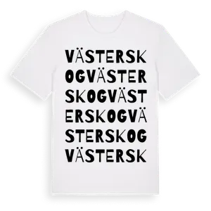 Västerskog ordlek t-shirt – ekologisk bomull t-shirt från Pinshirt