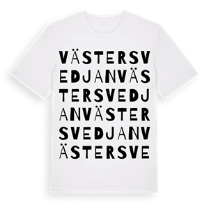 Västersvedjan ordlek t-shirt – ekologisk bomull t-shirt från Pinshirt