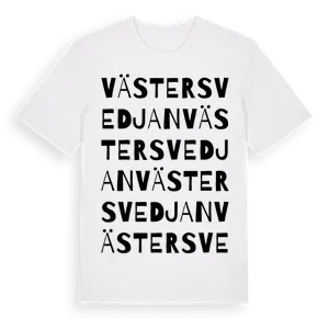Västersvedjan ordlek t-shirt – ekologisk bomull t-shirt från Pinshirt
