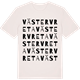Vintage White t-shirt med Västervreta ordlek t-shirt