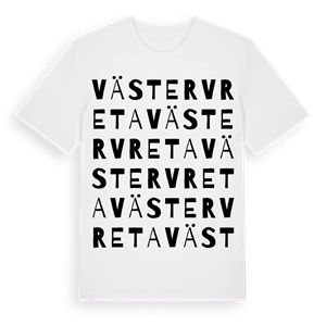 Västervreta ordlek t-shirt – ekologisk bomull t-shirt från Pinshirt