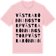 Pink Cotton t-shirt med Västra Rönningstorp ordlek t-shirt
