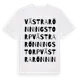White t-shirt med Västra Rönningstorp ordlek t-shirt