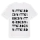 White t-shirt med Vattgården ordlek t-shirt